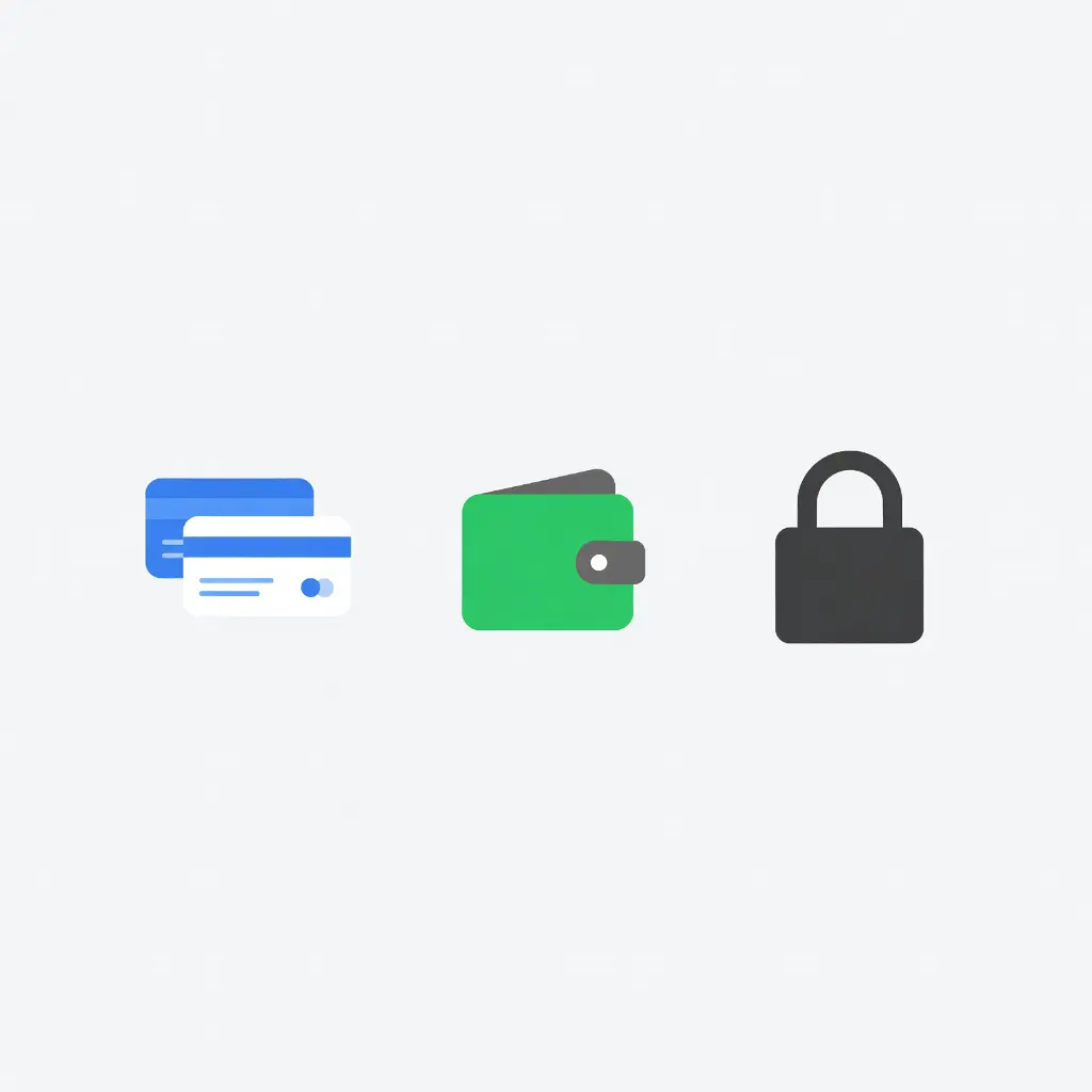 Secure payment methods accepted at licensed Czech online casinos Flat illustration of multiple secure payment method icons arranged around a central security padlock representing safe financial transactions at a licensed casino